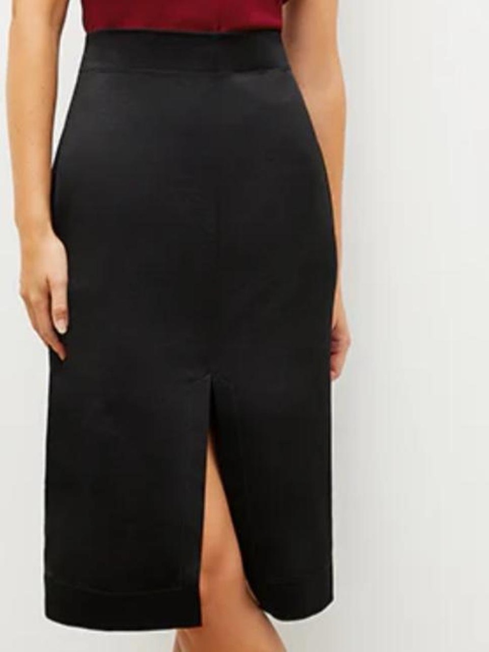 Banana Republic Black Pencil Skirt with Front Slit